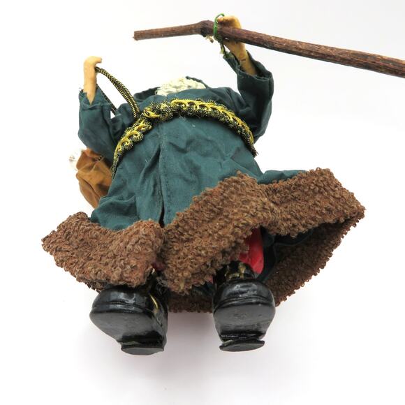 Old World Santa Figurine Stiffened Cloth Fabric Mache Style 7” Father Christmas - Picture 9 of 12